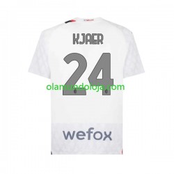 Camisola AC Milan Simon Kjaer 24 Homem Equipamento Segundo 2023-2024 Manga Curta